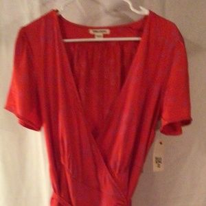 Billabong Red Wrap Dress New Large misses